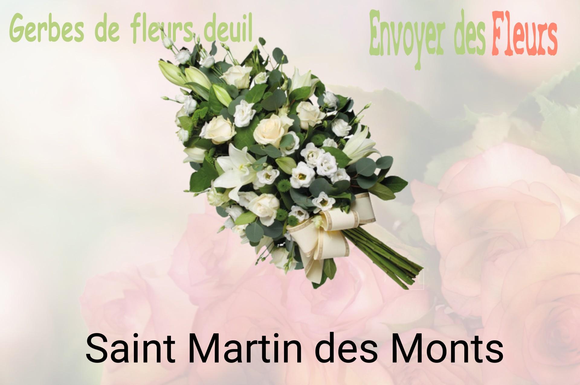 Gerbe de fleurs de deuil livrée à Saint-Martin-des-Monts